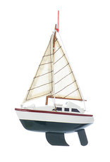 Kurt Adler Wooden Yacht - Sailboats Christmas Ornament 3 Assorted