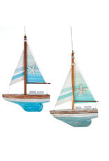 Kurt Adler Coastal Sailboat Ornaments 2 Assorted