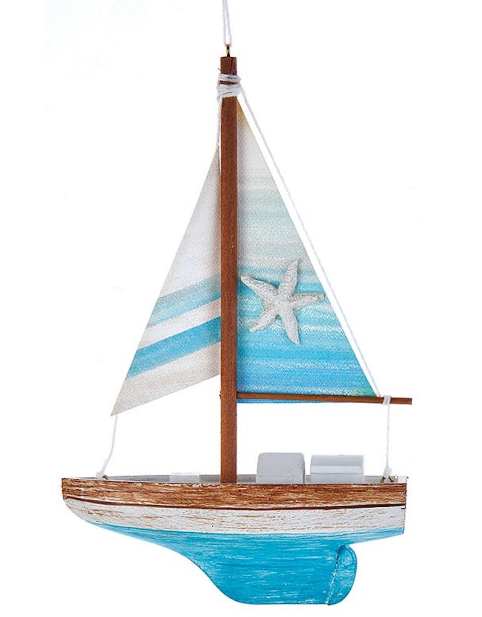 Kurt Adler Coastal Sailboat Ornament - B