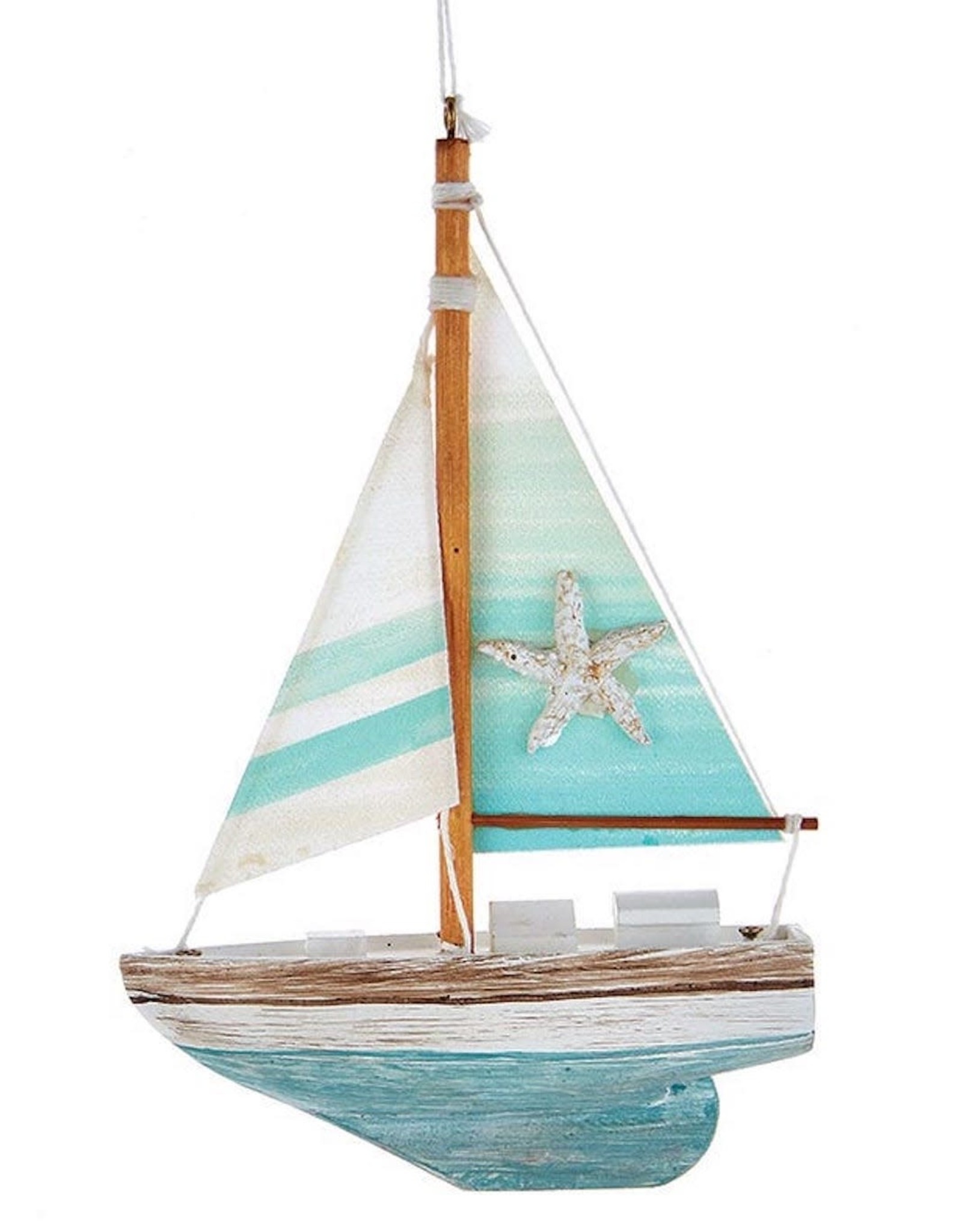 Kurt Adler Coastal Sailboat Ornament - G