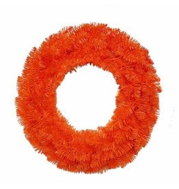 Kurt Adler Un-Lit Orange Wreath 24 Inch Halloween Decor