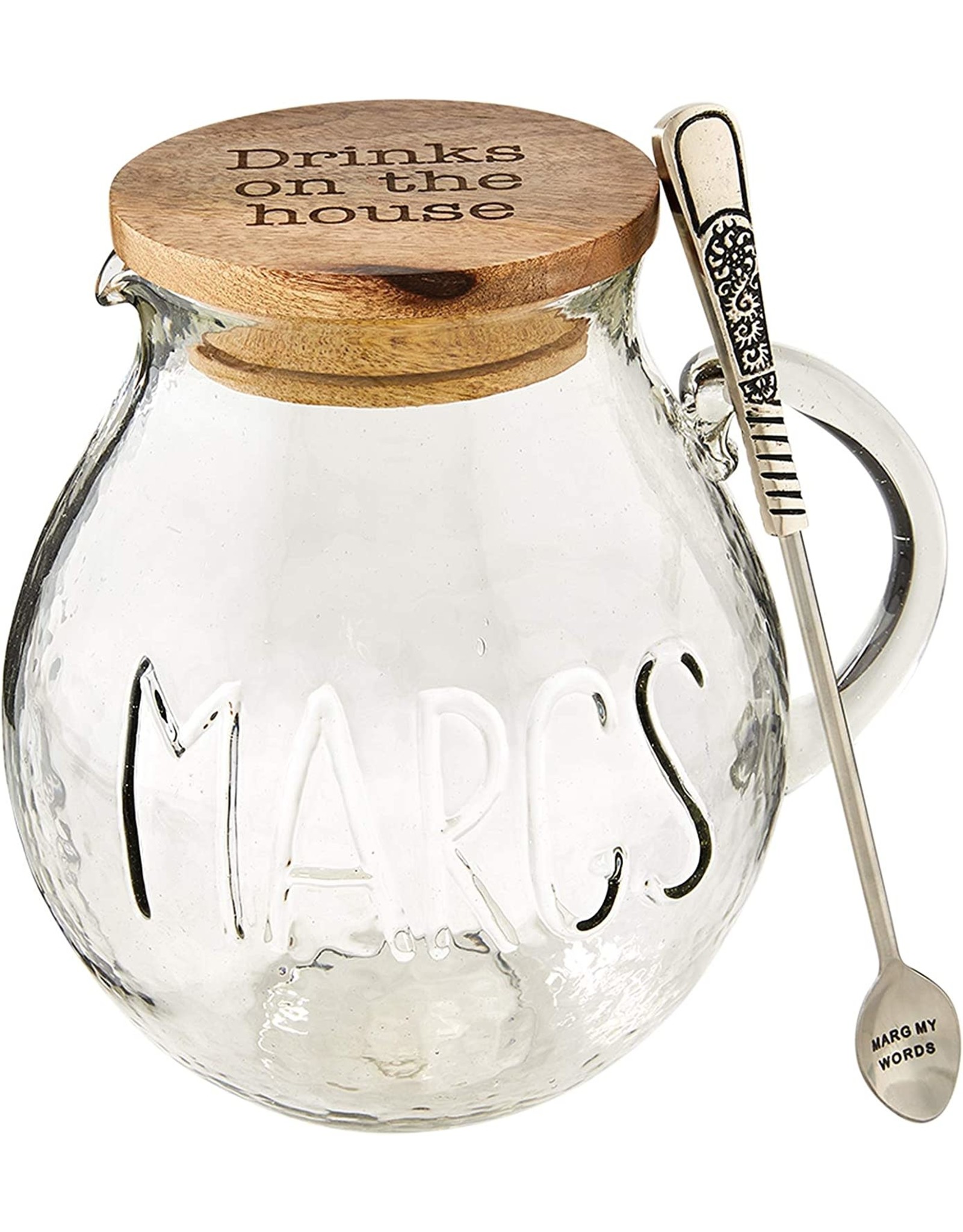 Mud Pie Margarita Pitcher With Lid And Spoon Serving Set