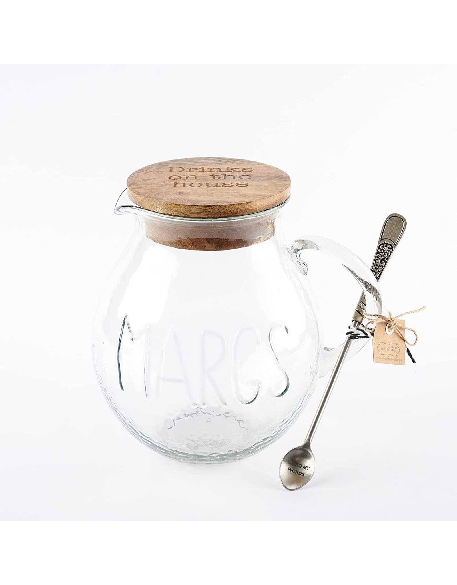Mud Pie Margarita Pitcher With Lid And Spoon Serving Set