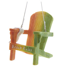 Kurt Adler Beach Chair With Towel Ornament OYG