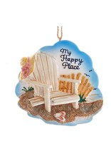 Kurt Adler Beach Scene With Chair Ornament My Happy Place