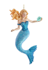 Kurt Adler Mermaid With Ocean Pattern Ornament LB