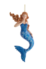 Kurt Adler Mermaid With Ocean Pattern Ornament DB