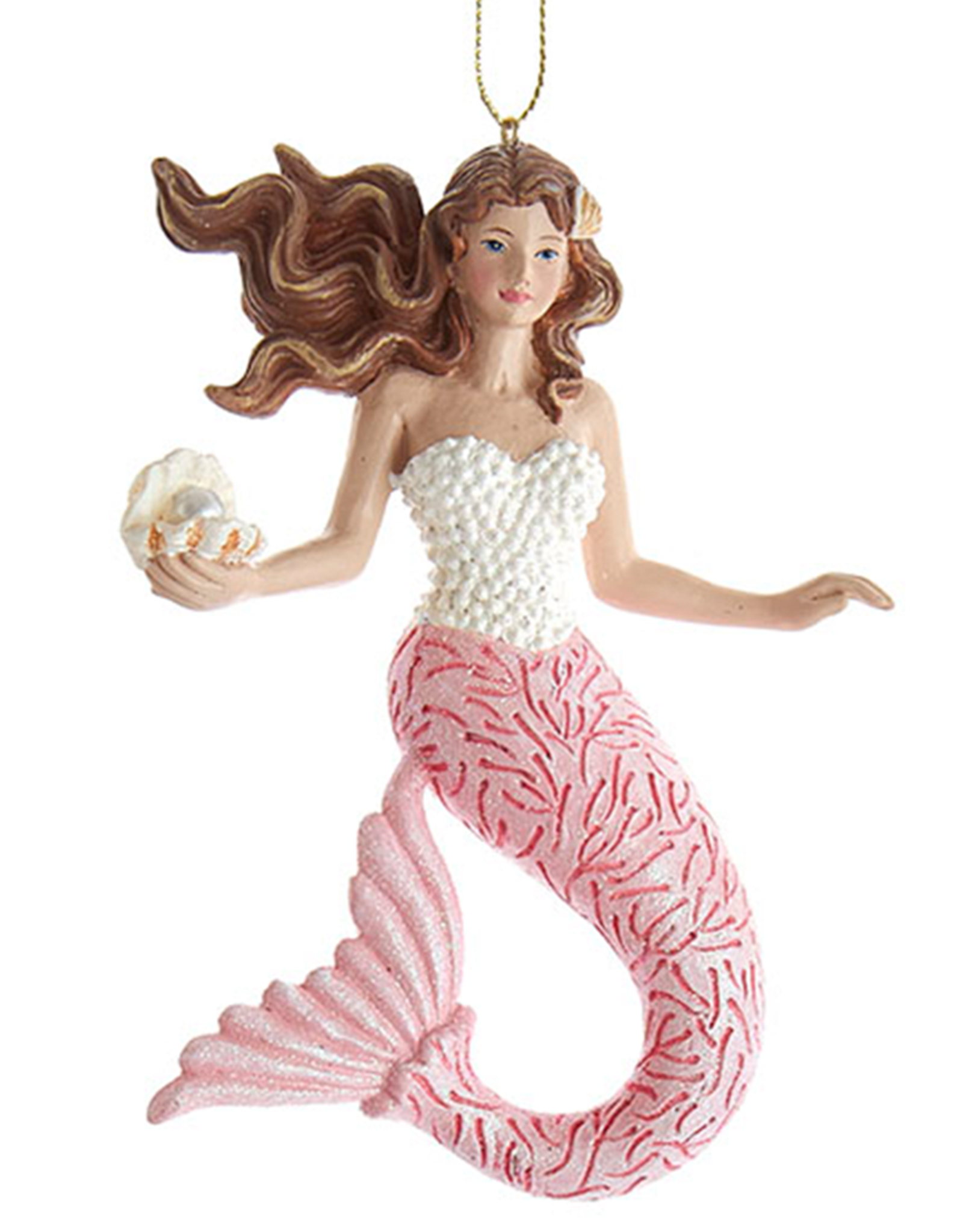 Kurt Adler Mermaid With Ocean Pattern Ornament PK