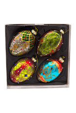 Kurt Adler Glass Egg Ornaments 6ct 65mm