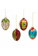 Kurt Adler Glass Egg Ornaments 6ct 65mm