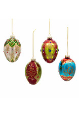 Kurt Adler Glass Egg Ornaments 6ct 65mm