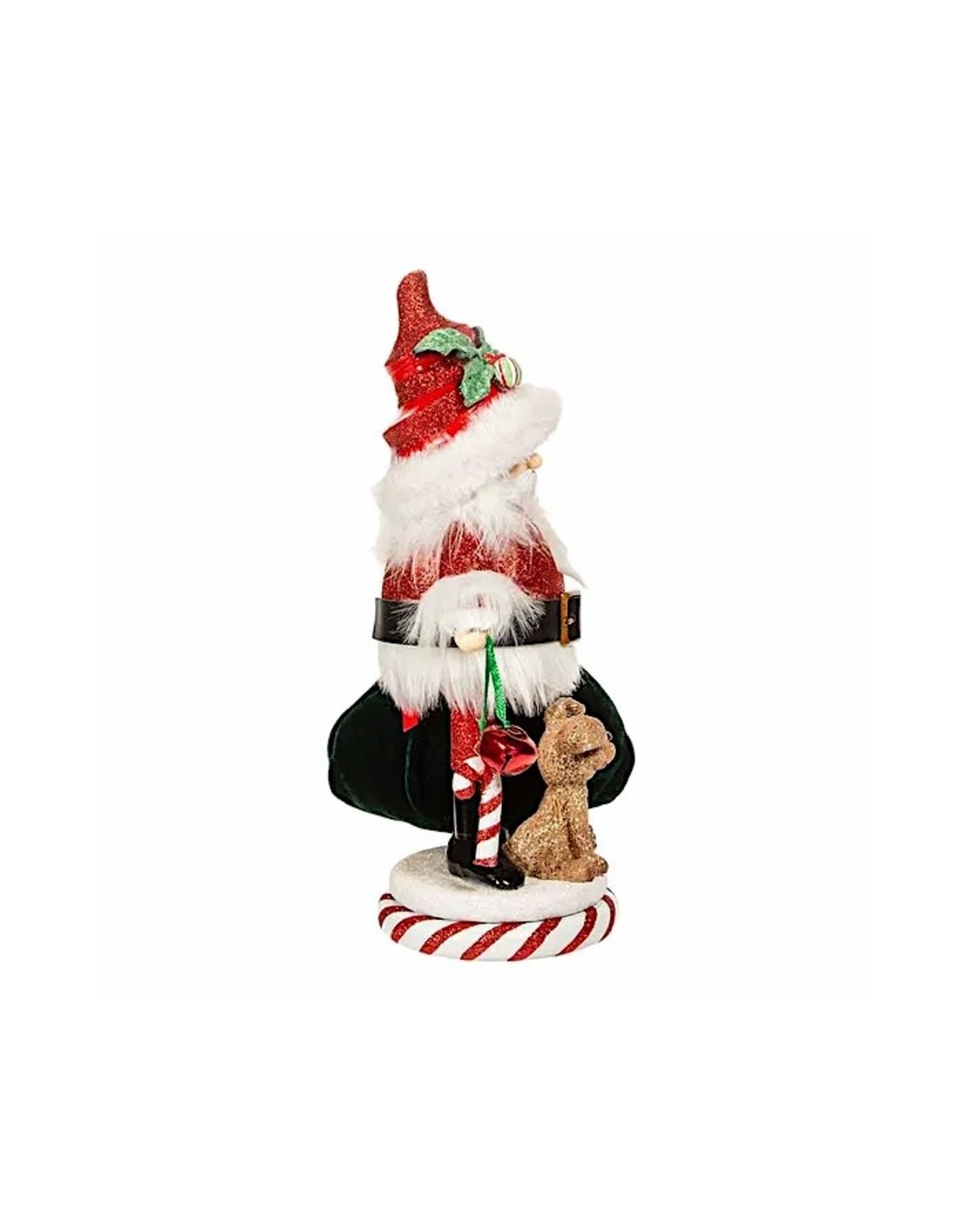 Kurt Adler Hollywood Nutcrackers 12” Chubby Santa With Pup Nutcracker