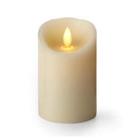 Luminara Flameless Candle Ivory Pillar 3x4 Inch Vanilla Scent