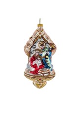 Kurt Adler Holy Family Nativity Glass Christmas Ornament