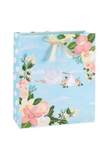 PAPYRUS® Gift Bag Jumbo 18x16x6.5 Sweet Arrival Stork New Baby