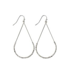 Silver Beaded Teardrop Earrings | Pink Panache Silver Beaded Earrings main image 1