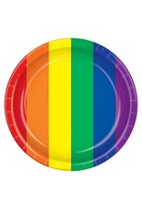 Beistle Rainbow Paper Plates 8PK 9 Inch