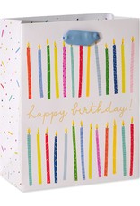 PAPYRUS® Gift Bag Medium 7Wx9Hx4D Happy Birthday Candles