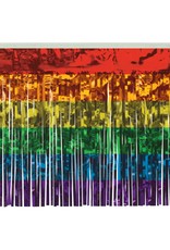 Beistle Rainbow Metallic Fringe Drape 15 Inch x 10 Feet