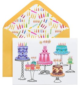 PAPYRUS® Birthday Cards Cakes With Gems On Stands A True Delight Card