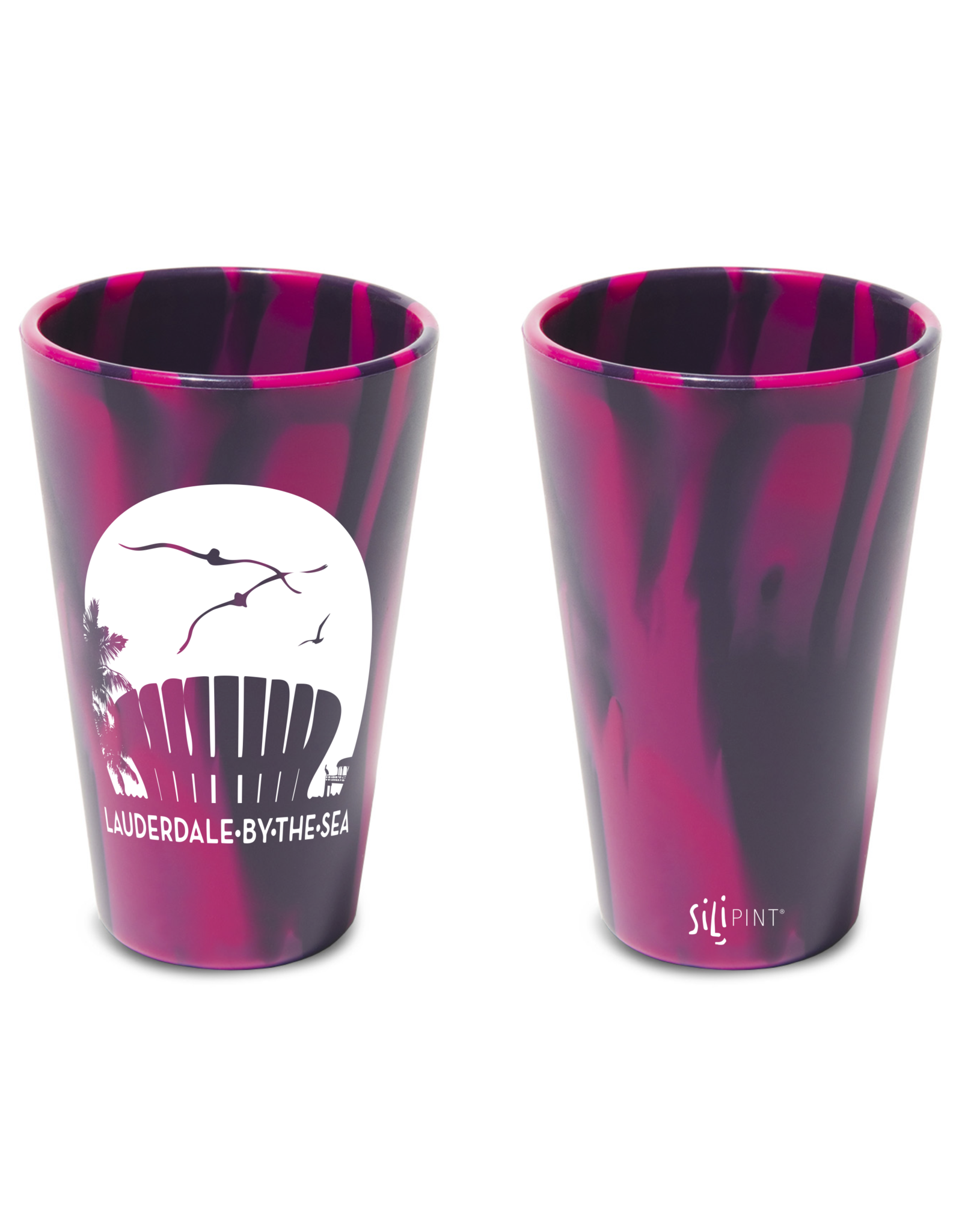 SiliPINT Silicone Pint Glass Lauderdale-By-The-Sea 16oz Alpenglow