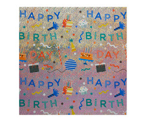 Papyrus Gift Wrapping Paper 4.5 Ft Roll Sparkling Happy Birthday Toss -  Digs N Gifts