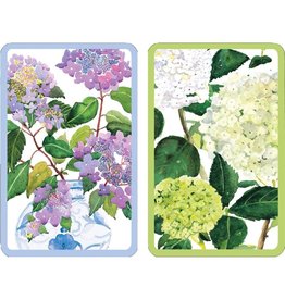 Caspari Playing Cards 2 Decks Of Hydrangeas And Porcelain