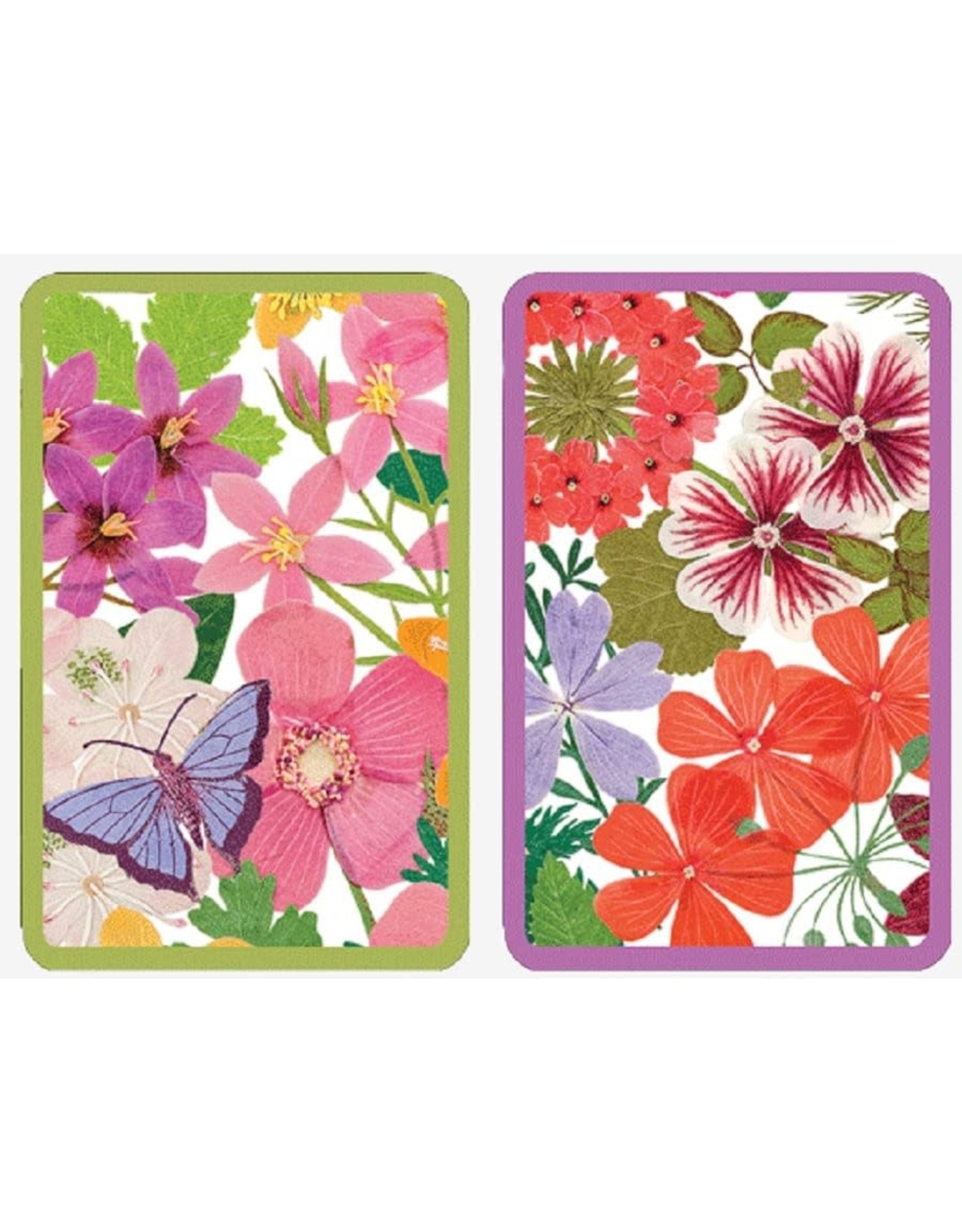 Caspari Playing Cards 2 Decks Of Halsted Floral LARGE Type