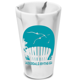 SiliPINT Silicone Pint Glass Lauderdale-By-The-Sea 16oz Marble