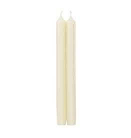 Caspari Crown Candles Tapers 10 inch 2pk Ivory