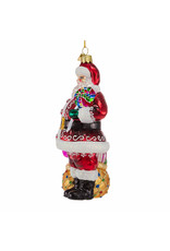 Kurt Adler Bellissimo Glass Santa With Candy Ornament 7 Inch