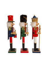 Kurt Adler Nutcrackers Red Green Blue King And Soldiers 3 Assorted