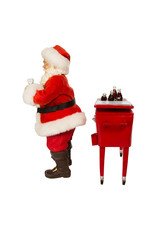 Kurt Adler Fabriche Coca-Cola Santa With Table Cooler 2pc Set