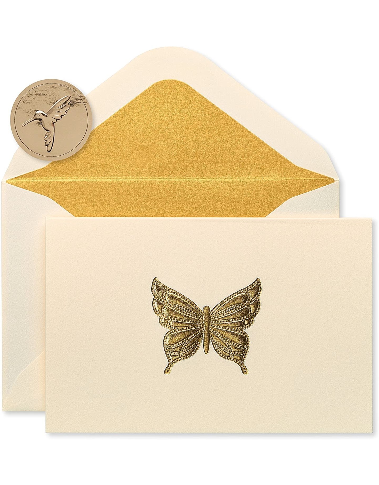 PAPYRUS® Boxed Notes Set of 16 Gold Butterfly Blank Note Cards