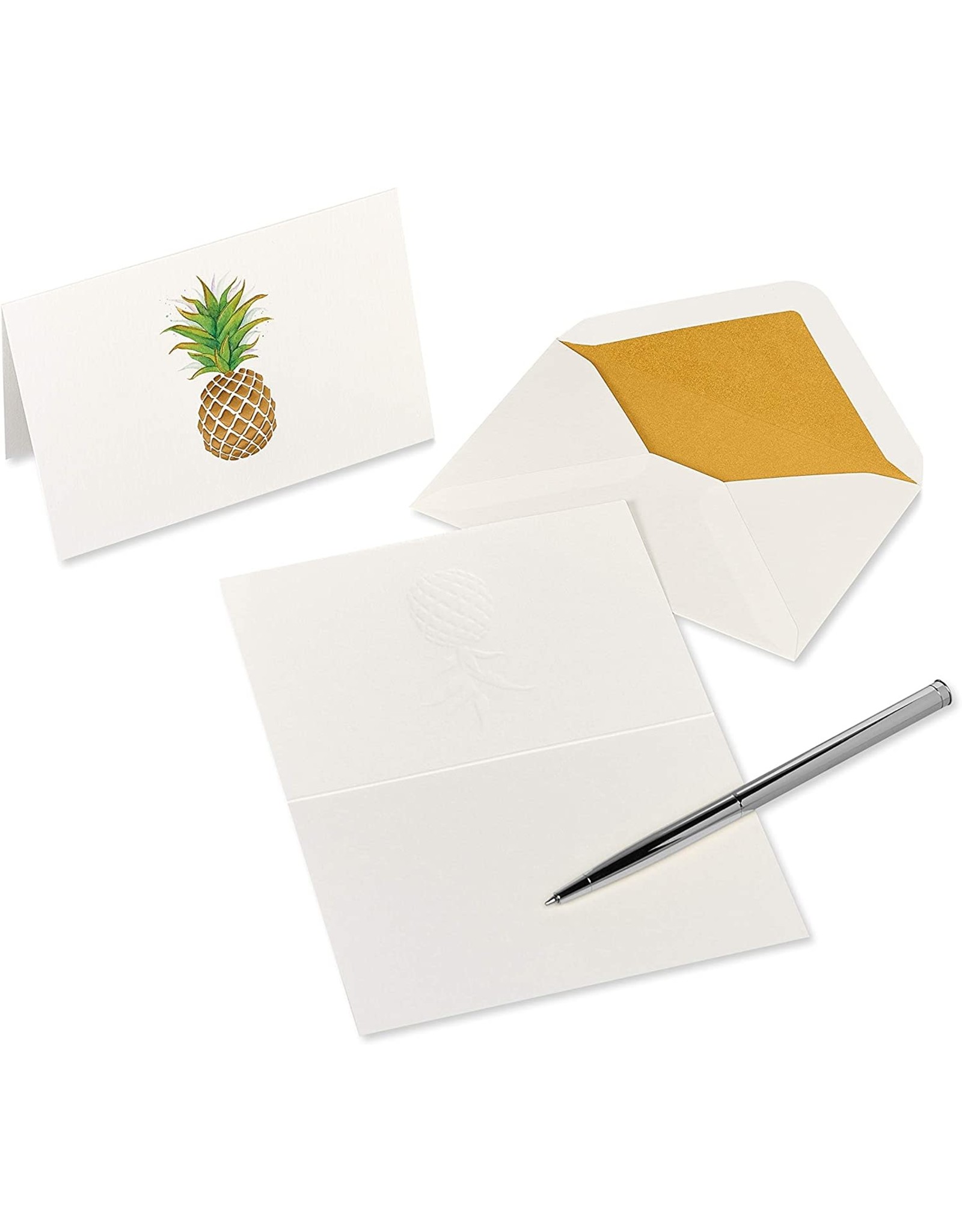 PAPYRUS® Boxed Notes Set of 16 Gold Pineapple Blank Note Cards