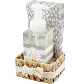 Mud Pie Initial W Hand Soap Paper Hand Towels And Basket Set