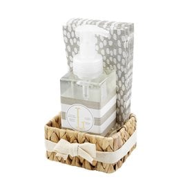 Mud Pie Initial J Hand Soap Paper Hand Towels And Basket Set