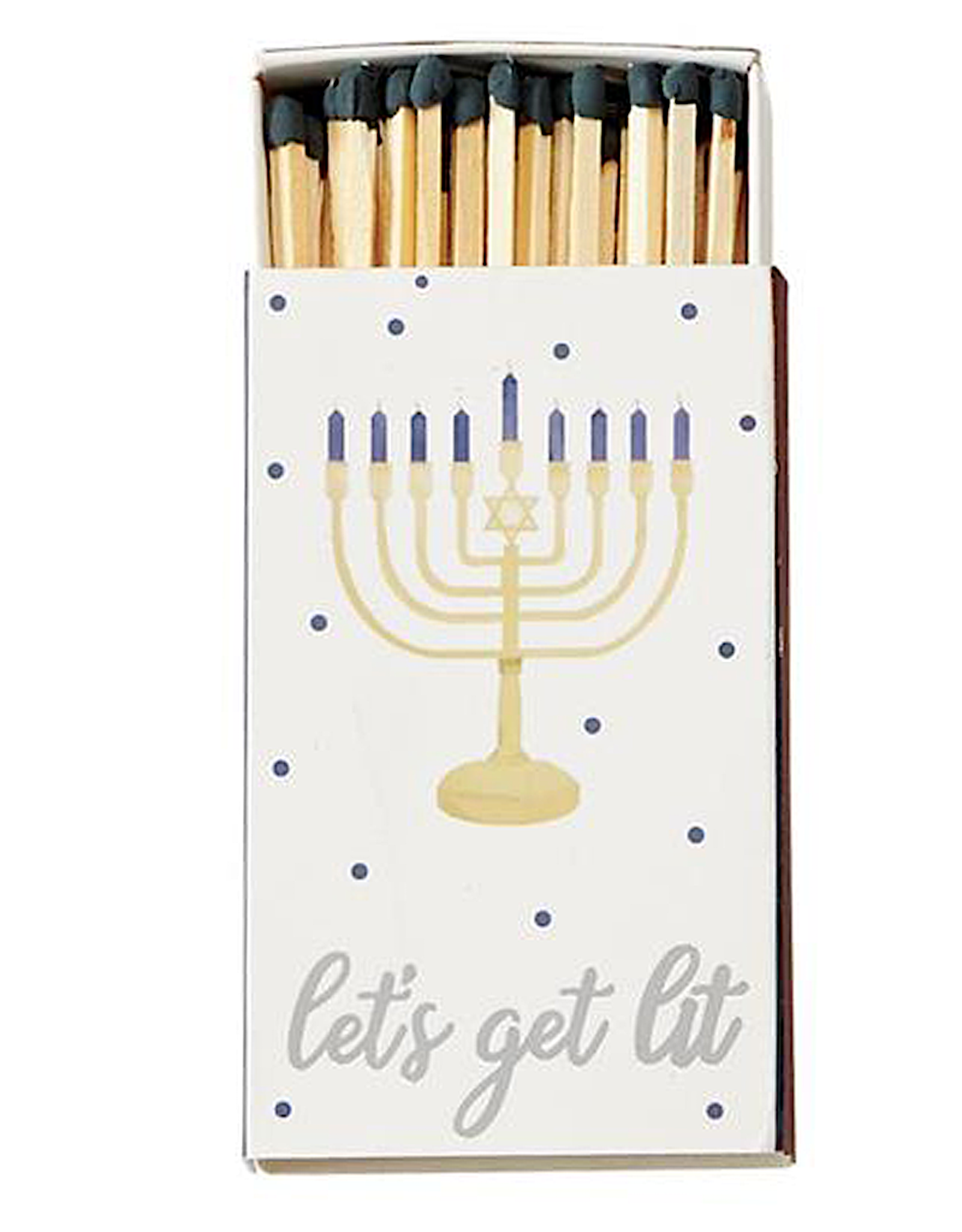 Mud Pie Hanukkah Match-Box With 60 Match Sticks w Lets Get Lit