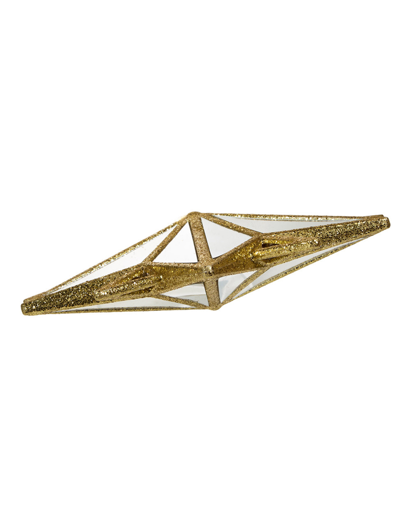 Kurt Adler Christmas Tree Toppers 13.5” Mirrored Gold Star Un-Lit