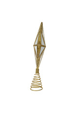 Kurt Adler Christmas Tree Toppers 13.5” Mirrored Gold Star Un-Lit