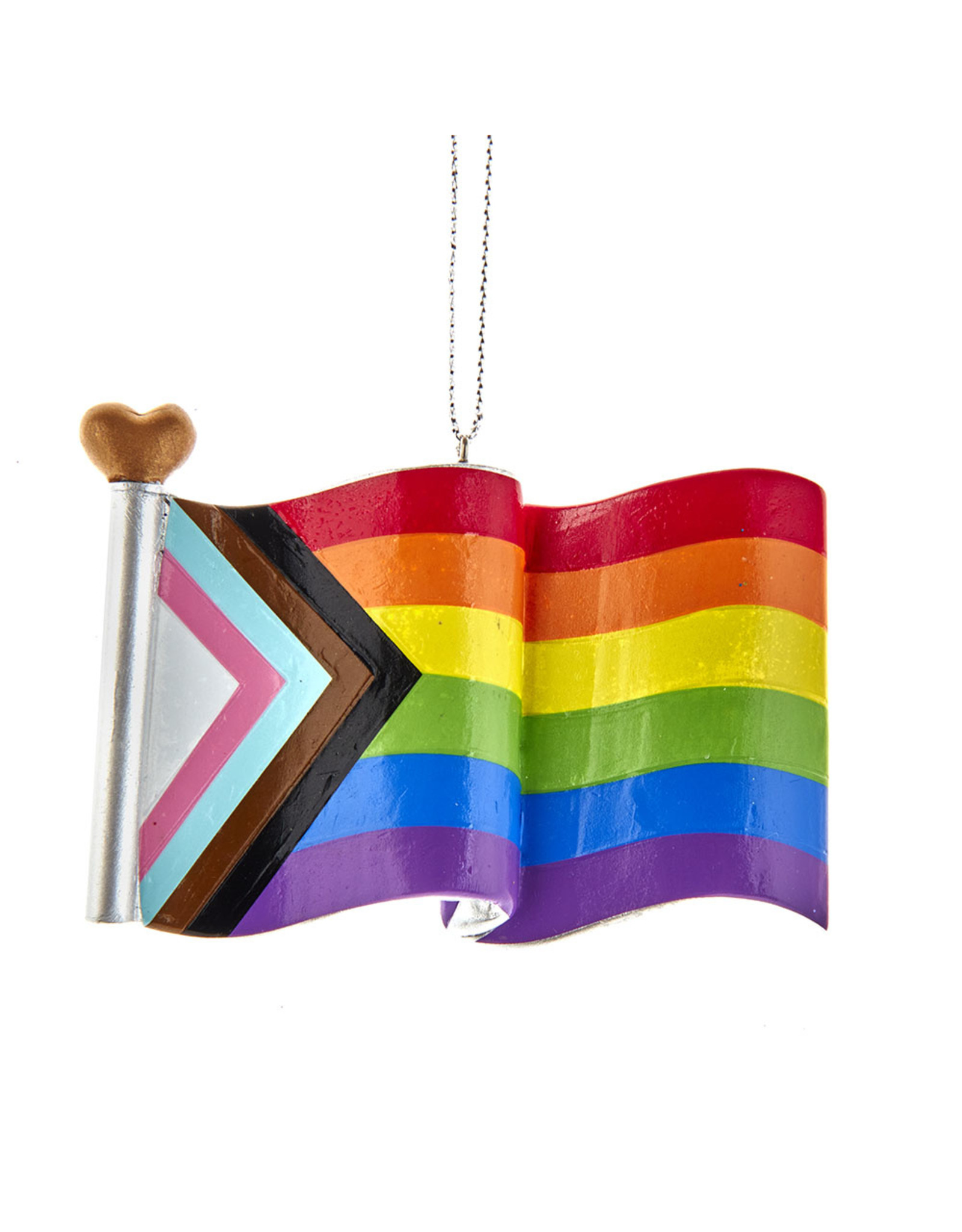 Kurt Adler Pride Progress Flag Ornament