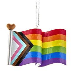 Kurt Adler Pride Progress Flag Ornament