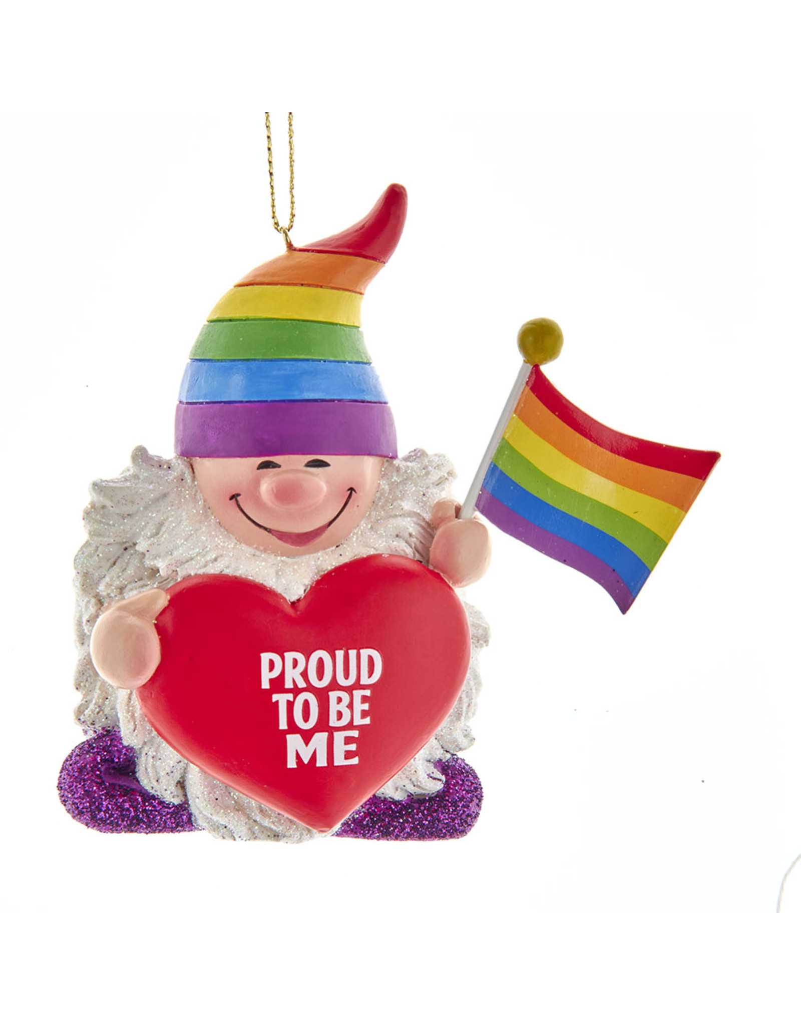 Kurt Adler Pride Gnome Ornament Proud To Be Me