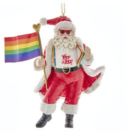 Kurt Adler Pride Santa Ornament Ornament Love Is Love