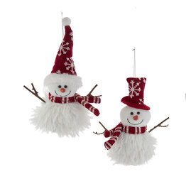 Kurt Adler Snowman Ornaments 2 Assorted 9 Inch