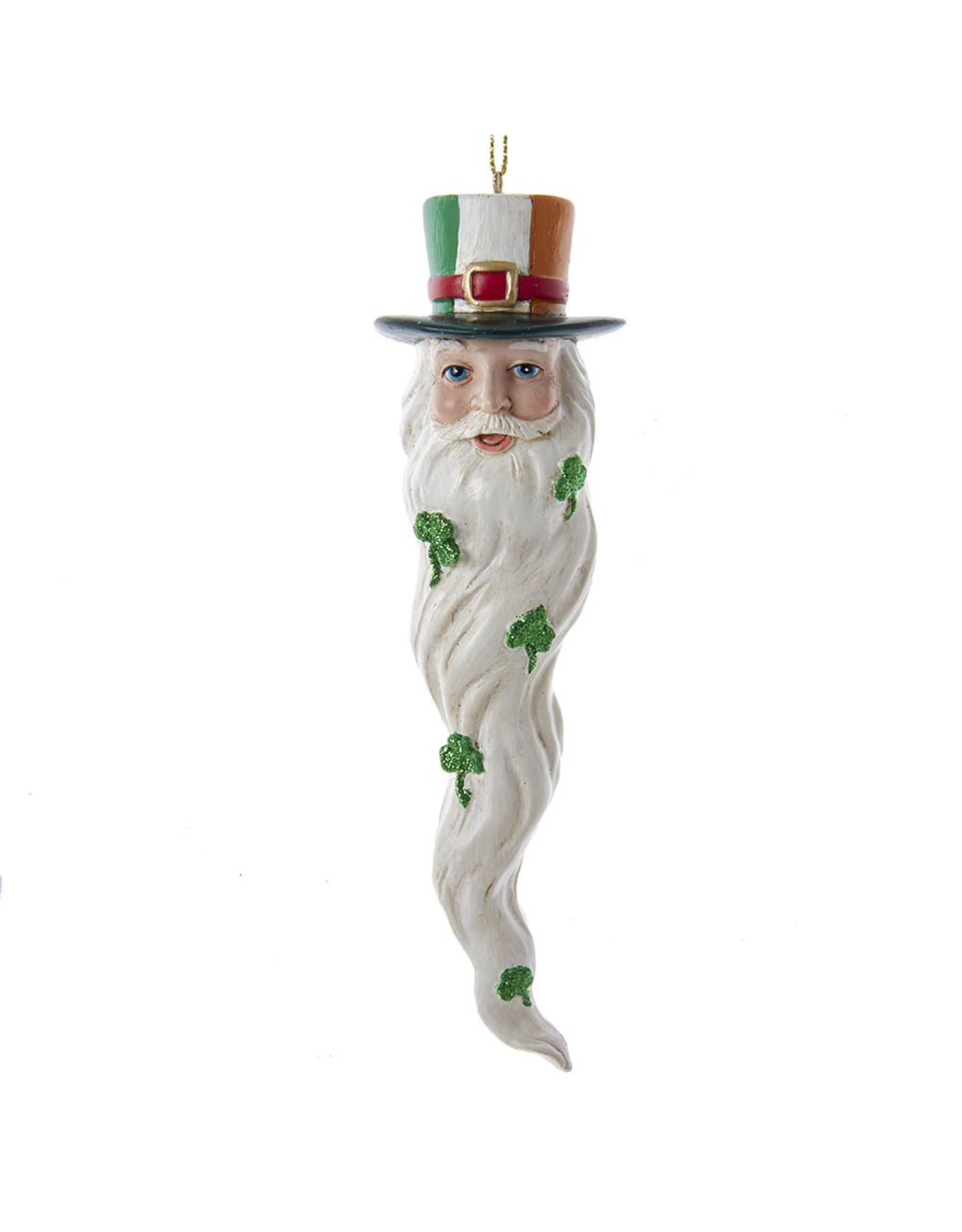 Kurt Adler Irish Long Beard Santa Head Ornament