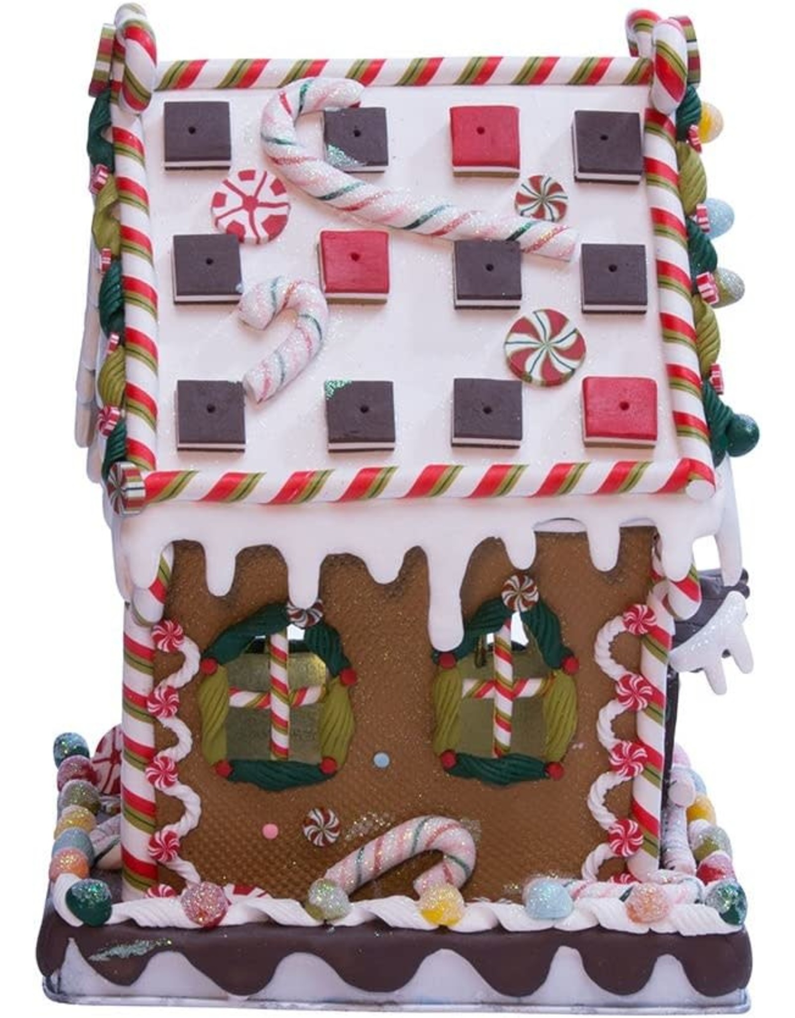 Kurt Adler Gingerbread Houses Claydough Candy Lighted House