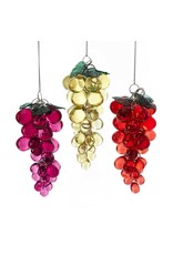 Kurt Adler Acrylic Beaded Grapes Ornaments 3 Assorted 5.5 Inch i