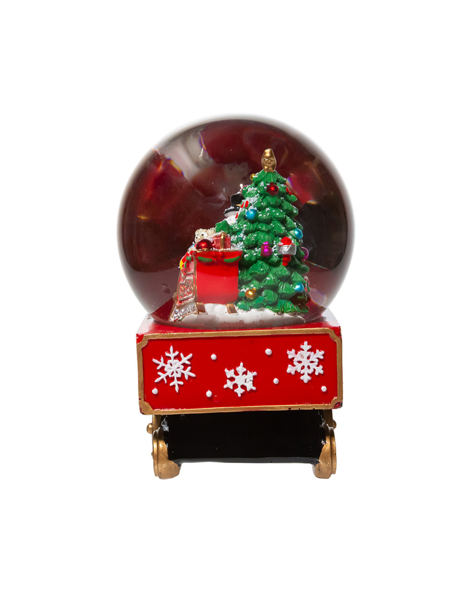 Kurt Adler Snow Globes Musical Santa Driving Train 120mm Water Globe