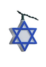 Kurt Adler UL 10-Light Hanukkah Star Of David Light Set